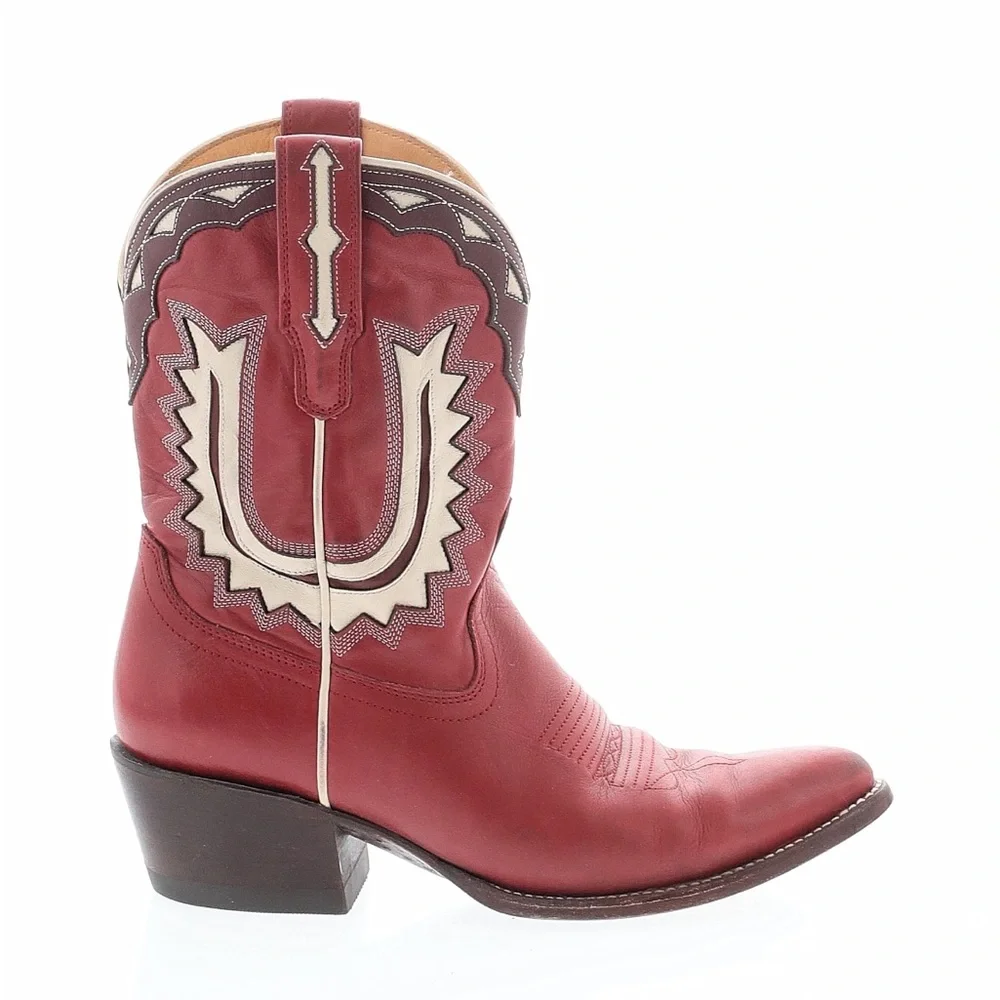 Tecovas Jolene Crimson/Bone 8 - Picture 1 of 6